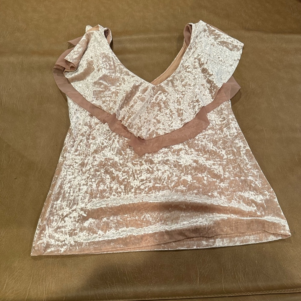 Whbm velvet blouse